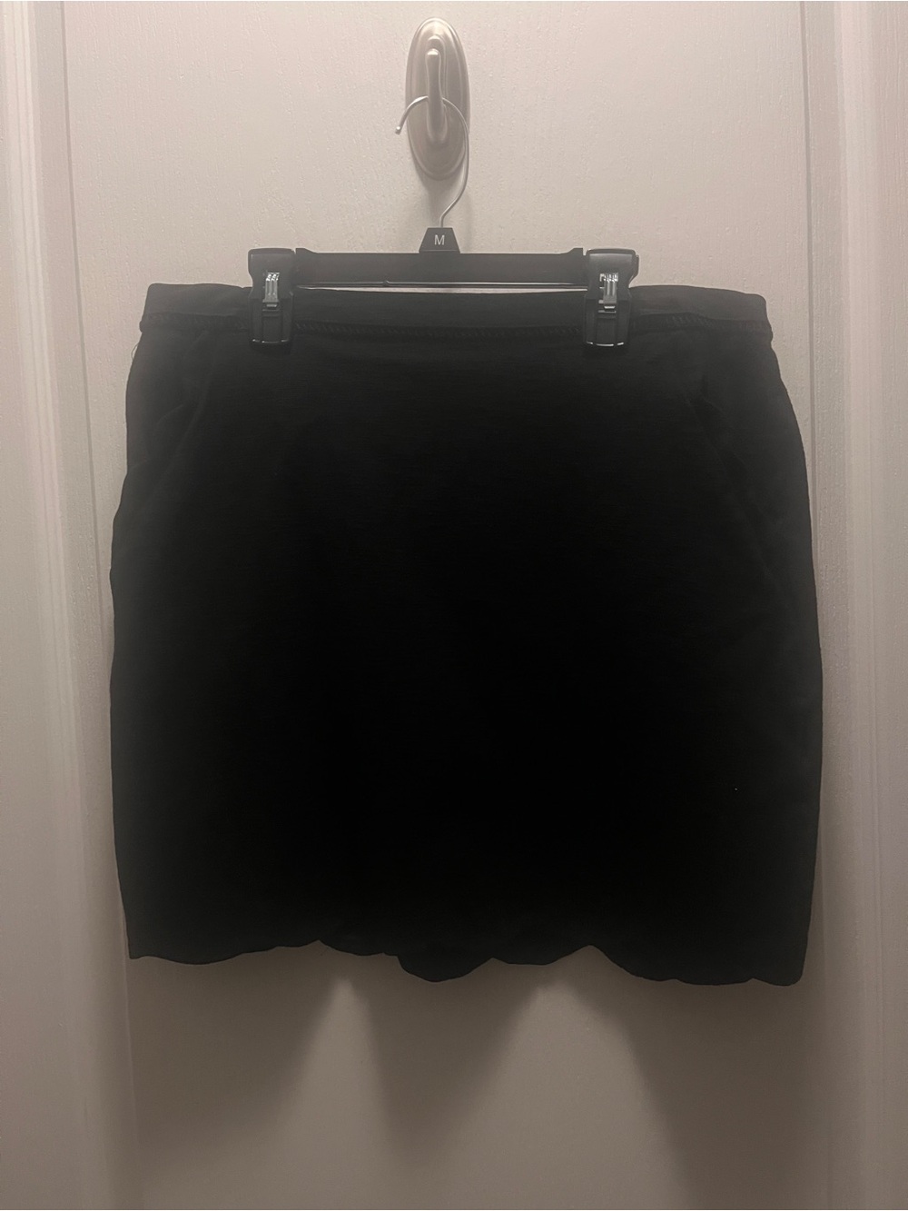 Classic Black Scallop Hem Women’s Skirt